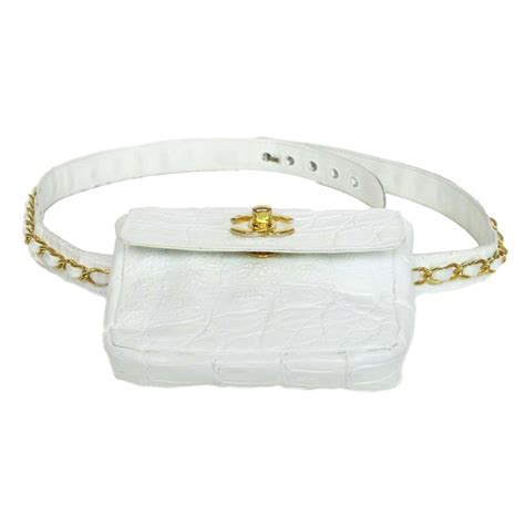 white chanel belt bag|chanel belt bag women's.